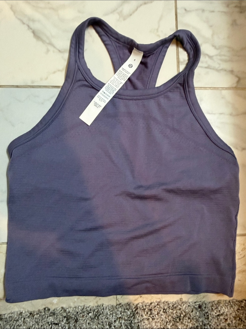 Lululemon swiftly tech 2.0 cropped racer back tank color “Grape Mist”